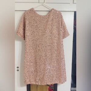 SHEIN Curve 2XL Blush Sequin Dress